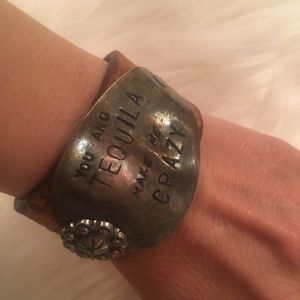 Western leather bracelet